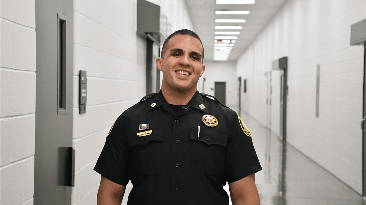 Captain poses for a photo.