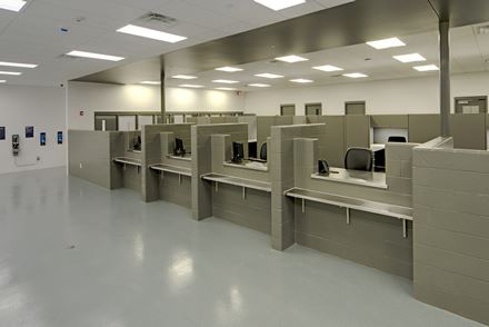 Cubicles Lined up in the Intake Area